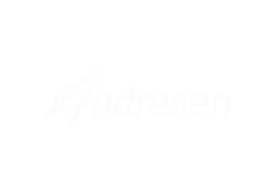 Andresen logo hvit